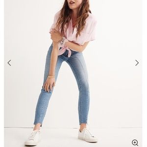 9 inch High Rise Skinny Jeans ~ Seamed Step Hem